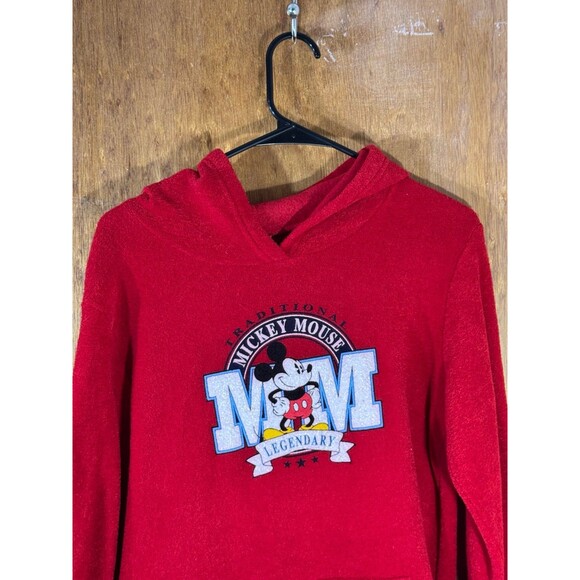 Vintage Stage 28 Mickey Mouse Mom Legendary Hoodie Sweater Sweatshirt XL Red‎ - Picture 2 of 9